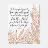 Bibel Verb braune Blätter Fleece Blanket (Vorderseite)