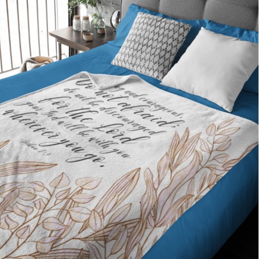 Bibel Verb braune Blätter Fleece Blanket