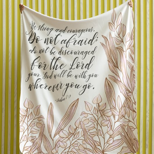 Bibel Verb braune Blätter Fleece Blanket