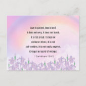 Bibel Vers 1 Korinther 13 4-5, Liebe Postkarte (Vorderseite)