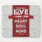 Bibel-Vers 22:37 des Liebe-Gottes Mousepad - (Vorne)