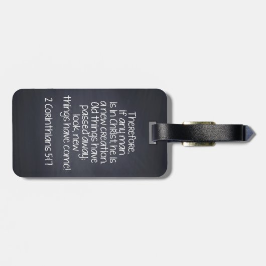 Bibel-Vers 5:17 mit 2 Korinthern Gepäckanhänger (Rückseite horizontal)