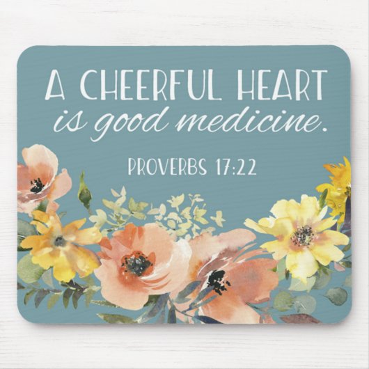 Bibel Vers Blumenmousepad Mousepad (Vorne)