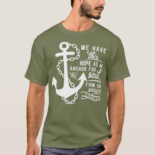 Bibel Vers Christlich Anchor Hebrews 619 Hoffnung  T-Shirt (Vorderseite)
