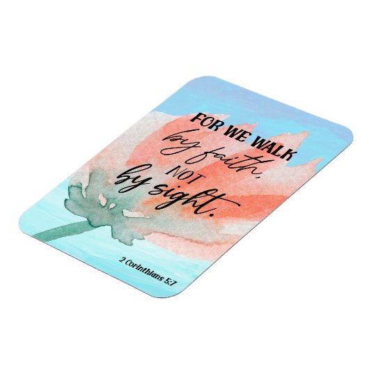 Bibel Vers Corinthians Blumenschrift Magnet (Linke Seite)