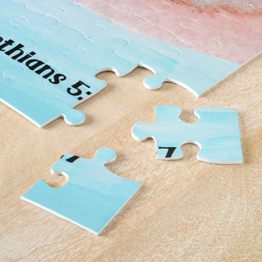 Bibel Vers Corinthians Blumenschrift Puzzle (Seite)