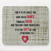 Bibel-Vers Ephesians 2:8 Mousepad (Vorne)