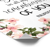 Bibel Vers Floral Philippians Wall Art Poster (Ecke)