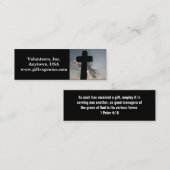 Bibel-Vers-Freiwillig-Anerkennungs-Geschenk Mini Visitenkarte (Vorne/Hinten)