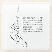 Bibel Vers Galatians Glass Untersetzer