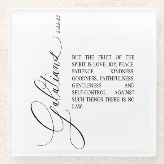 Bibel Vers Galatians Glass Untersetzer (Vorderseite)