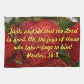Bibel-Vers-Geschirrtuch - Psalm-34:8 Geschirrtuch (Horizontal)