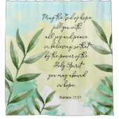 Bibel Vers Green Blätter Duschvorhang (Vorderseite)