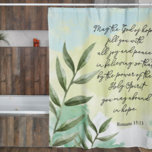 Bibel Vers Green Blätter Duschvorhang