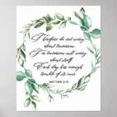 Bibel Vers-Grün-Kranzschrift Poster (Vorne)
