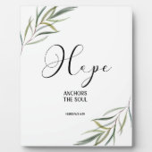 Bibel Vers Hebrews Blätter Scripting Plaque Fotoplatte (Vorderseite)