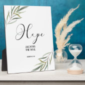 Bibel Vers Hebrews Blätter Scripting Plaque Fotoplatte (Seite)