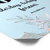Bibel Vers Hebrews Blue Floral Poster (Ecke)
