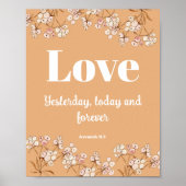 Bibel Vers Hebrews Light Terracota Floral Poster (Vorne)