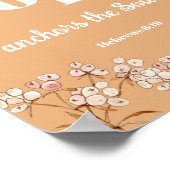 Bibel Vers Hebrews Light Terracota Floral Poster (Ecke)