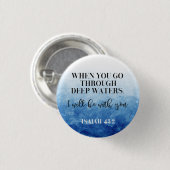 Bibel Vers Isaiah Button (Vorne & Hinten)