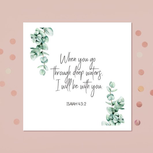 Bibel Vers Isaiah Square Serviette