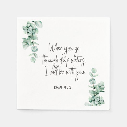 Bibel Vers Isaiah Square Serviette (Vorderseite)