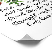 Bibel Vers Isaiah Winter Blumentropfen Poster (Ecke)