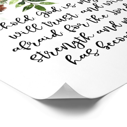 Bibel Vers Isaiah Winter Blumentropfen Poster (Ecke)