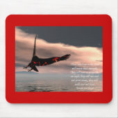 Bibel-Vers-Jesaja-40:28 - 31 mit Eagle Mousepad (Vorne)