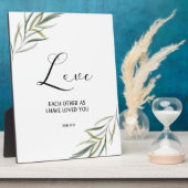 Bibel Vers John verlasse Schrift Plaque Fotoplatte (Seite)