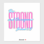 Bibel Vers Joshua 1:9 Aufkleber (Blatt)