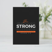 Bibel Vers Joshua 1:9 Dankeskarte (Stehend Vorderseite)
