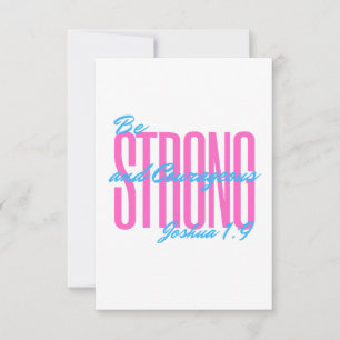 Bibel Vers Joshua 1:9 Dankeskarte