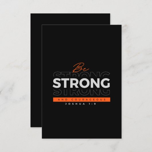 Bibel Vers Joshua 1:9 Einladung (Vorne/Hinten)