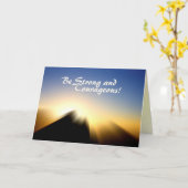 Bibel-Vers-Joshua-1:9 Sonnenaufgang-Gruß-Karte Karte (Gelbe Blume)