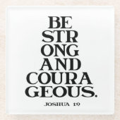 Bibel Vers Joshua Glass Untersetzer (Vorderseite)