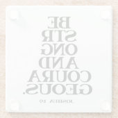 Bibel Vers Joshua Glass Untersetzer (Rückseite)