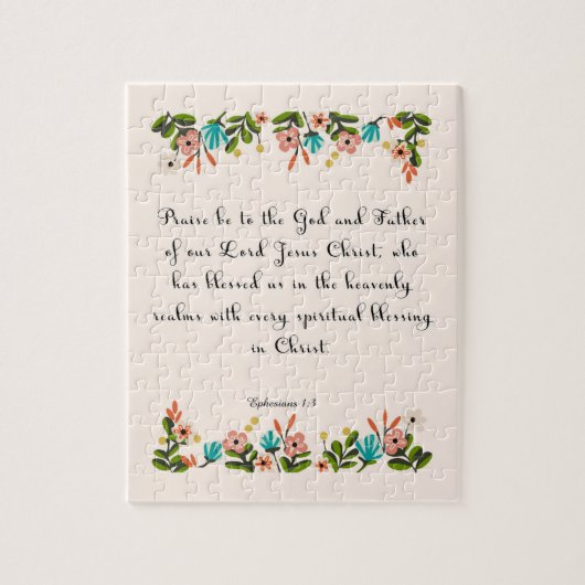 Bibel-Vers-Kunst - Ephesians 1:3 Puzzle (Vertikal)