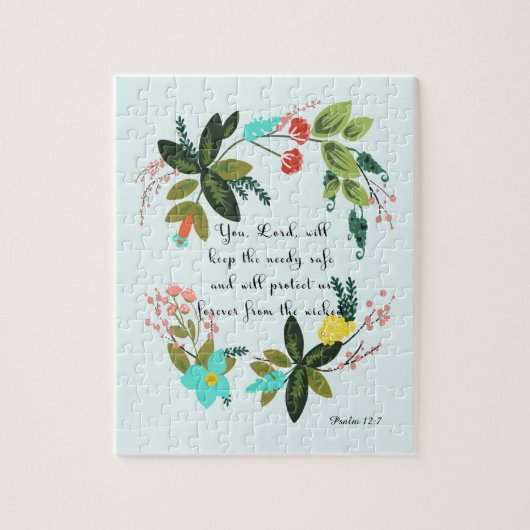 Bibel-Vers-Kunst - Psalm-12:7 Puzzle (Vertikal)