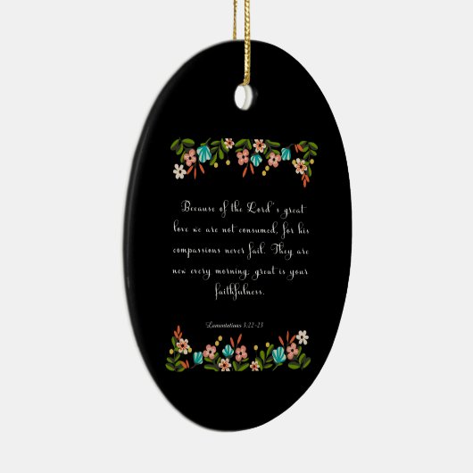 Bibel-Vers-Kunst - Wehklage-3:22 - 23 Keramikornament (Rechts)