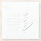 Bibel Vers Liebe Bibelschrift Glas Untersetzer (Rückseite)