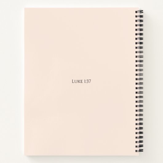 Bibel Vers luke 1:37 Spiralnotebook Notizblock (Rückseite)