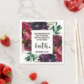 Bibel Vers Matthew Floral Square Serviette (Beispiel)