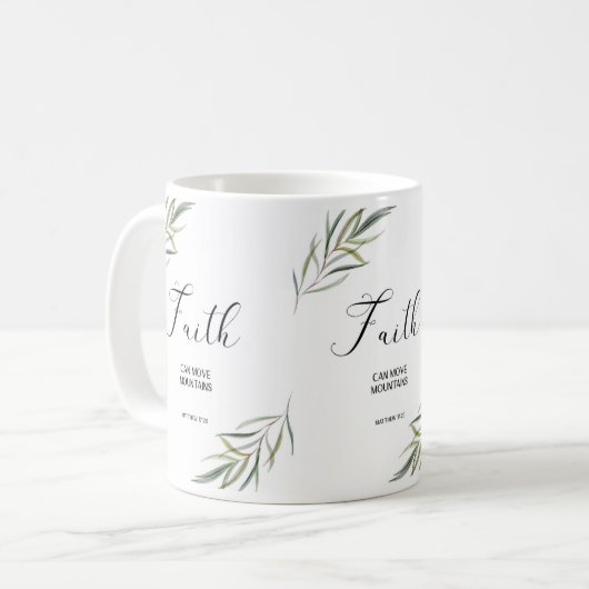 Bibel Vers Matthew verlasst die Schrift Kaffee Tas Kaffeetasse (Vorderseite Links)