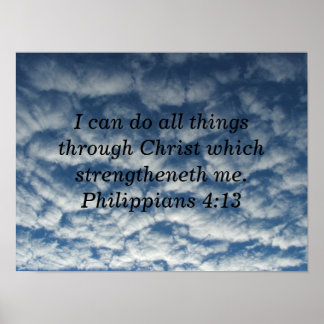 Bibel-Vers-Philippinen 413 Poster, Cloud-Poster Poster