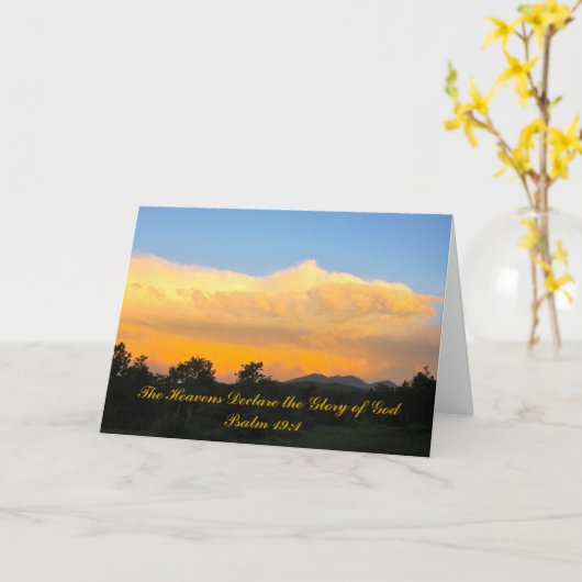 Bibel-Vers-Psalm-19:1 Sonnenuntergang-Gruß-Karte Karte (Gelbe Blume)