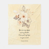 Bibel Vers Psalm Blumenschrift Fleecedecke (Vorderseite)