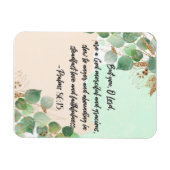 Bibel Vers Psalm Grüne Schrift Magnet (Horizontal)