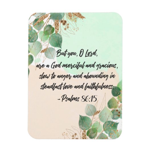 Bibel Vers Psalm Grüne Schrift Magnet (Vertikal)